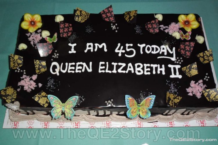 QE2's 45th birthday cake on the bridge, September 20th, 2012

